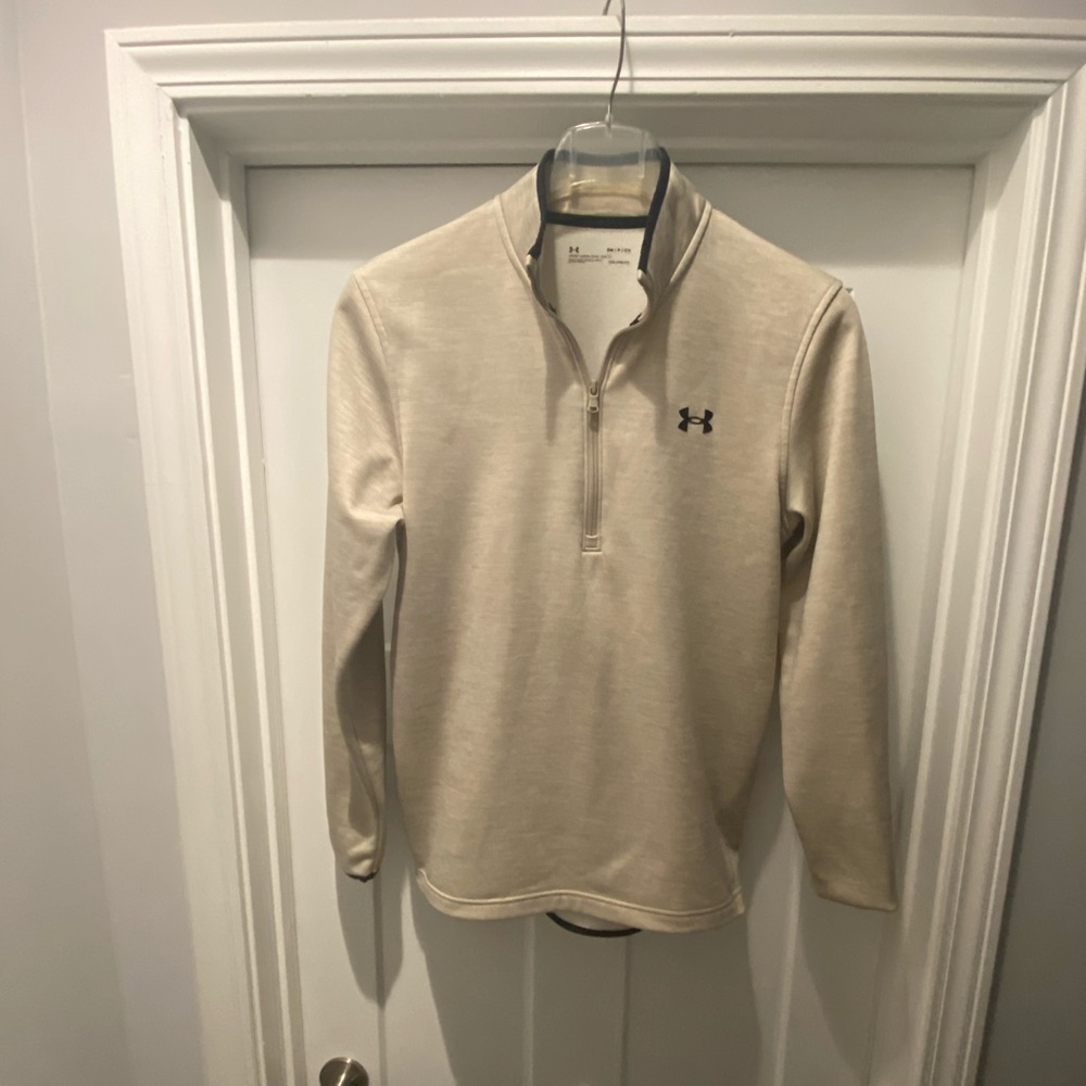 Under Armour Half Zip Pull Over. Oatmeal. Men’s Small.